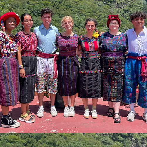 Students after spanish classes in Guatemala